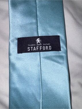 Stafford Satin Tie in Light Teal